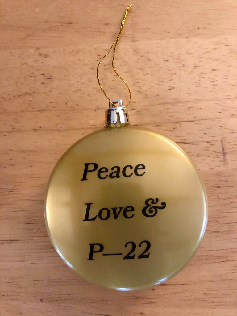 Peace Love and P-22 Mountain Lion Ornament