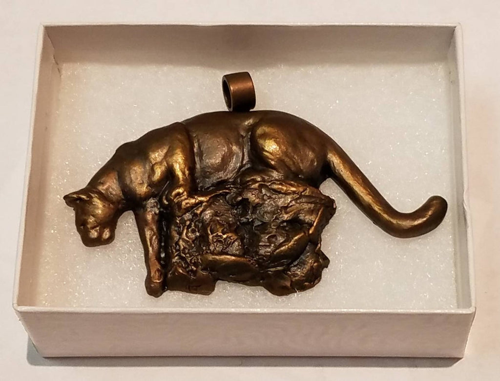 Mountain Lion Bronze Pendant