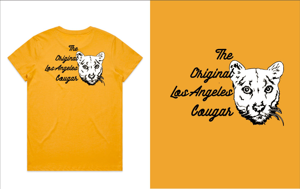 Women's Yellow Original LA Cougar T-Shirt